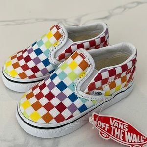 Toddler Vans Classic Slip-O Rainbow Check